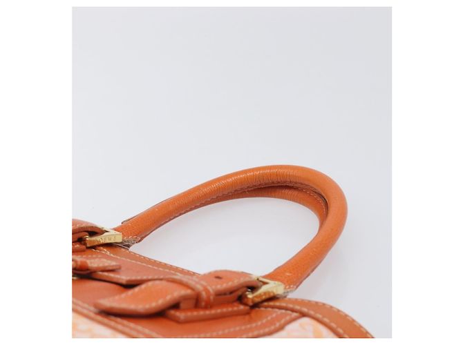 Borsa Tote LOEWE anagram Canvas Orange Gold Tone Auth ep15720 Arancione - vista 8