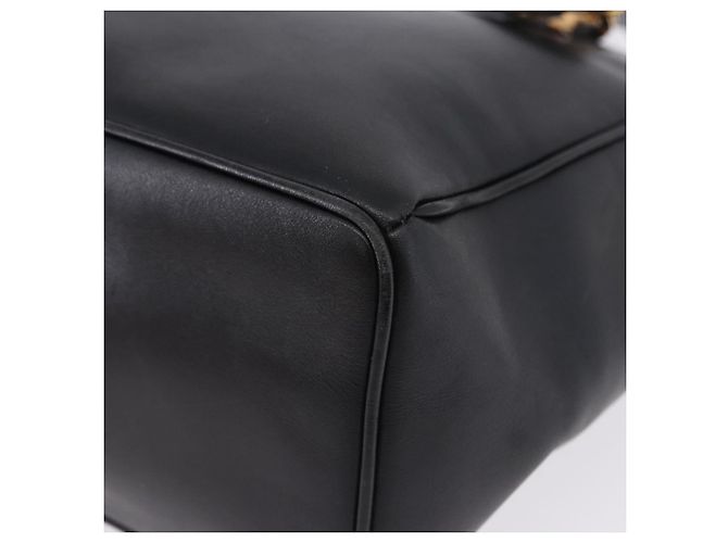 Borsa Christian Dior in pelle nera e oro Auth 197734 Nero D'oro - vista 11