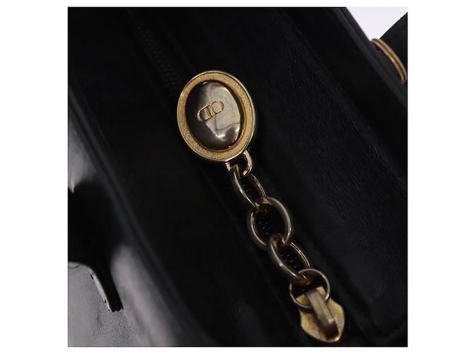 Borsa Christian Dior in pelle nera e oro Auth 197734 Nero D'oro - vista 15