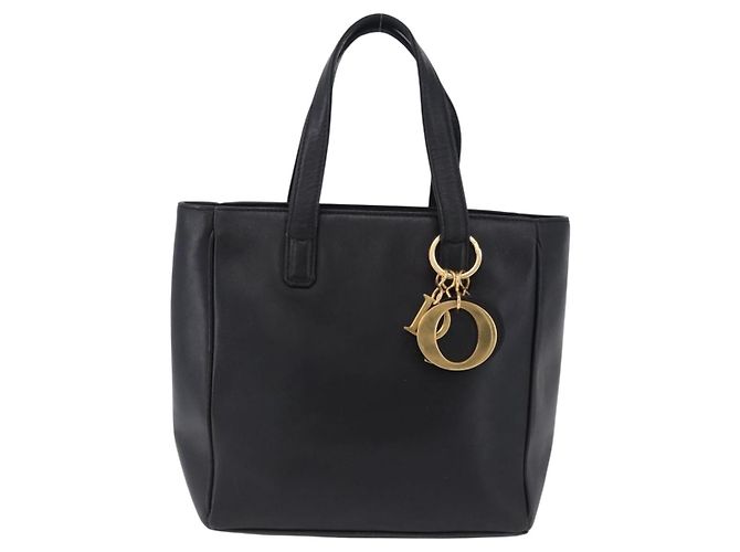 Borsa Christian Dior in pelle nera e oro Auth 197734 Nero D'oro - vista 2