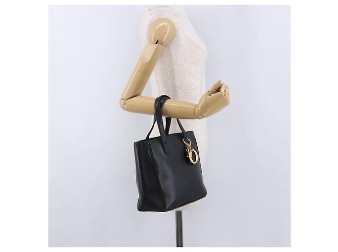 Borsa Christian Dior in pelle nera e oro Auth 197734 Nero D'oro - vista 23