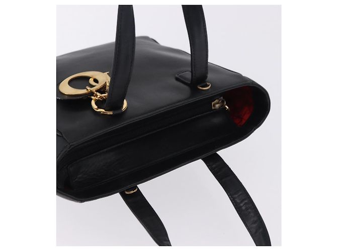 Borsa Christian Dior in pelle nera e oro Auth 197734 Nero D'oro - vista 6