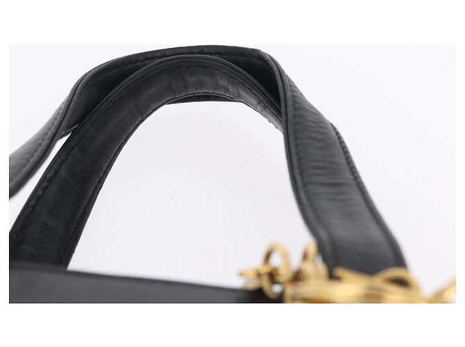 Borsa Christian Dior in pelle nera e oro Auth 197734 Nero D'oro - vista 8