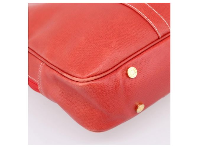 Borsa Business LOEWE in pelle rossa e oro Auth 197616 Rosso D'oro - vista 14