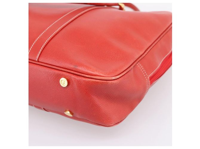 Borsa Business LOEWE in pelle rossa e oro Auth 197616 Rosso D'oro - vista 15