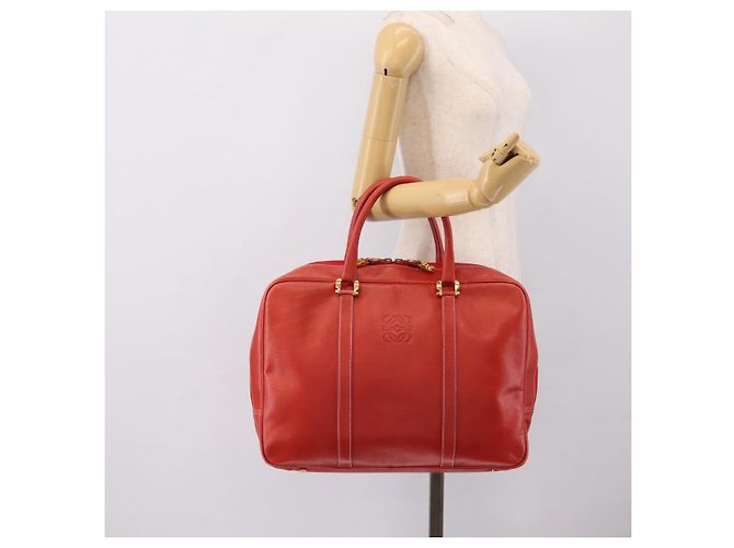 Borsa Business LOEWE in pelle rossa e oro Auth 197616 Rosso D'oro - vista 21