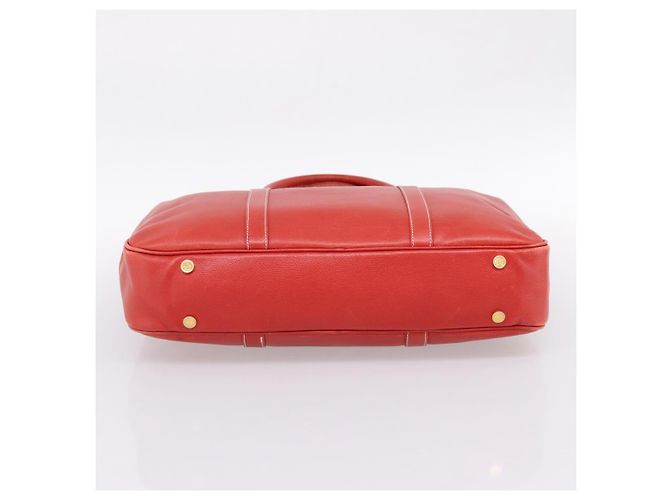Borsa Business LOEWE in pelle rossa e oro Auth 197616 Rosso D'oro - vista 5