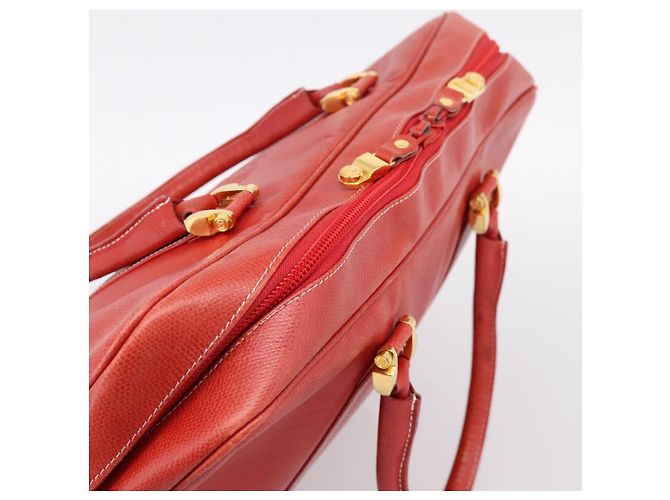 Borsa Business LOEWE in pelle rossa e oro Auth 197616 Rosso D'oro - vista 6