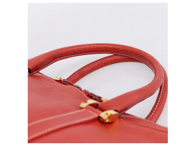 Borsa Business LOEWE in pelle rossa e oro Auth 197616 Rosso D'oro - vista 8