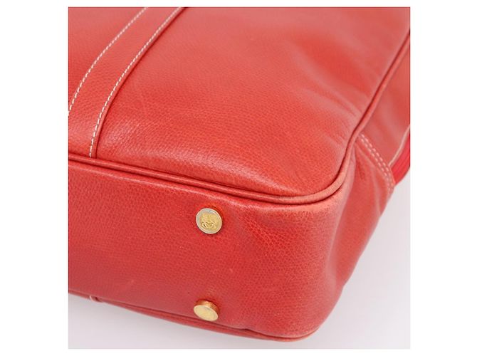 Borsa Business LOEWE in pelle rossa e oro Auth 197616 Rosso D'oro - vista 9