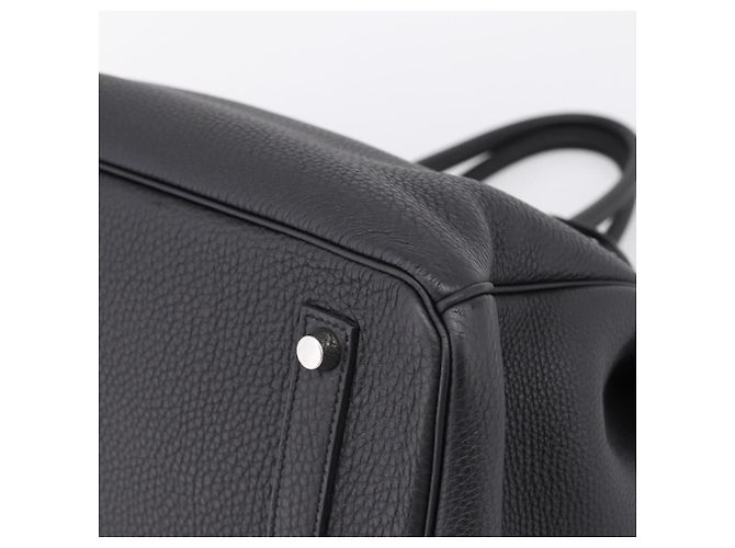 Hermès Borsa a mano HERMES Birkin 35 in pelle Togo Nero Argento Auth SW2762SM - vista 10