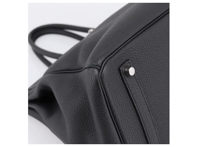Hermès Borsa a mano HERMES Birkin 35 in pelle Togo Nero Argento Auth SW2762SM - vista 11