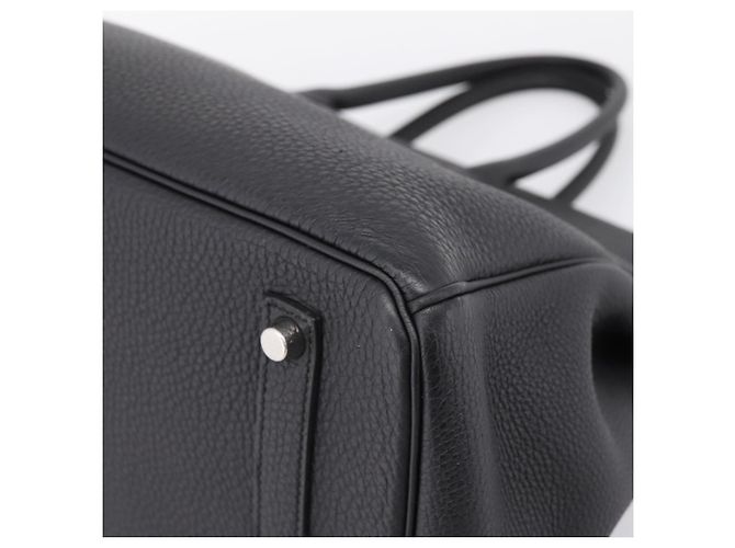 Hermès Borsa a mano HERMES Birkin 35 in pelle Togo Nero Argento Auth SW2762SM - vista 12
