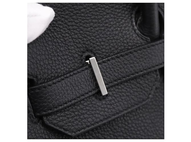 Hermès Borsa a mano HERMES Birkin 35 in pelle Togo Nero Argento Auth SW2762SM - vista 16