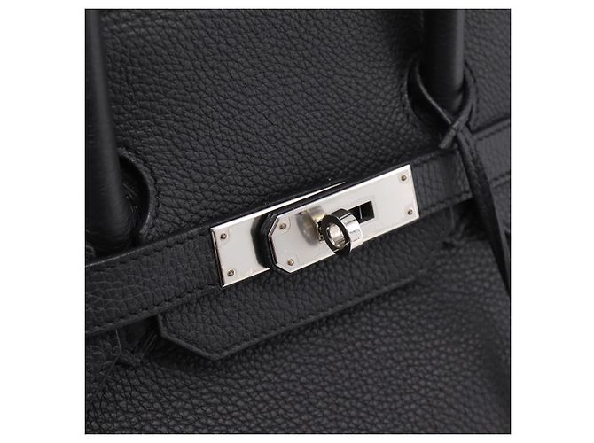 Hermès Borsa a mano HERMES Birkin 35 in pelle Togo Nero Argento Auth SW2762SM - vista 17