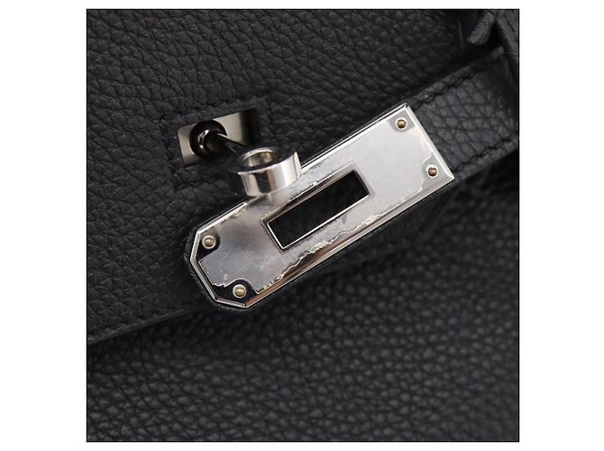 Hermès Borsa a mano HERMES Birkin 35 in pelle Togo Nero Argento Auth SW2762SM - vista 20