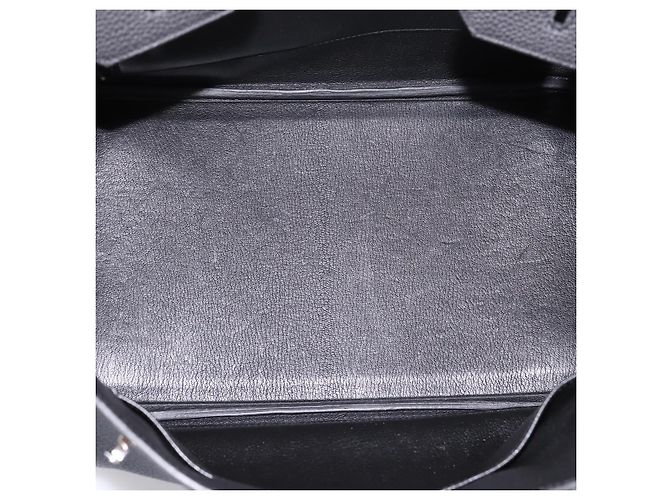 Hermès Borsa a mano HERMES Birkin 35 in pelle Togo Nero Argento Auth SW2762SM - vista 25