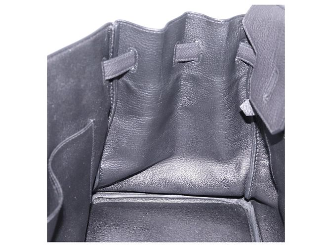 Hermès Borsa a mano HERMES Birkin 35 in pelle Togo Nero Argento Auth SW2762SM - vista 27