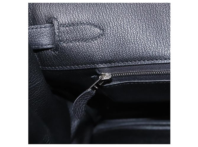Hermès Borsa a mano HERMES Birkin 35 in pelle Togo Nero Argento Auth SW2762SM - vista 28