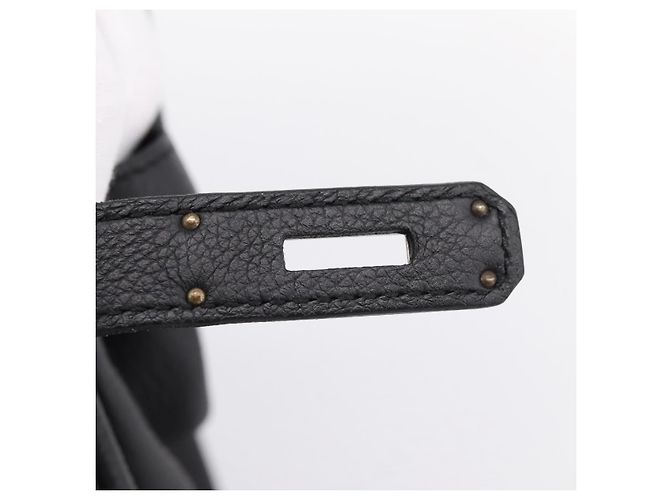 Hermès Borsa a mano HERMES Birkin 35 in pelle Togo Nero Argento Auth SW2762SM - vista 31