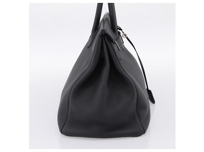 Hermès Borsa a mano HERMES Birkin 35 in pelle Togo Nero Argento Auth SW2762SM - vista 4