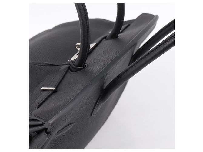 Hermès Borsa a mano HERMES Birkin 35 in pelle Togo Nero Argento Auth SW2762SM - vista 6
