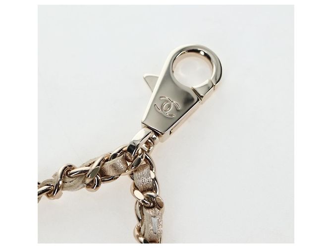 CHANEL Matelassé AirPods-Case & Münzbeutel aus Lammleder Gold CC Auth 196880M - Ansicht 30