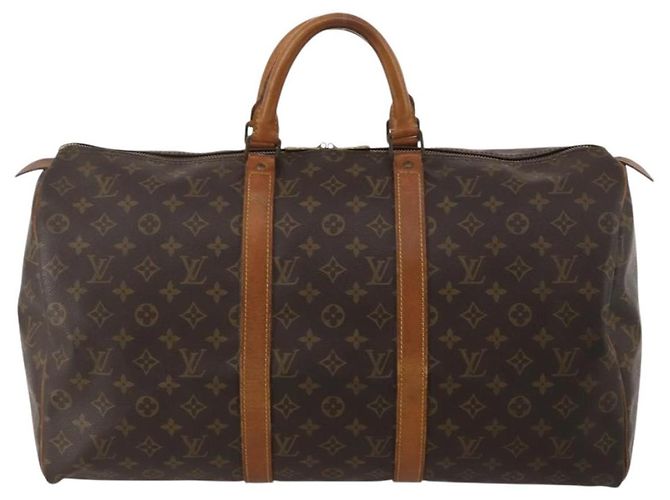 LOUIS VUITTON Monogram Keepall 50 Boston Bag M41426 LV Auth 196675 Monogramma - vista 13