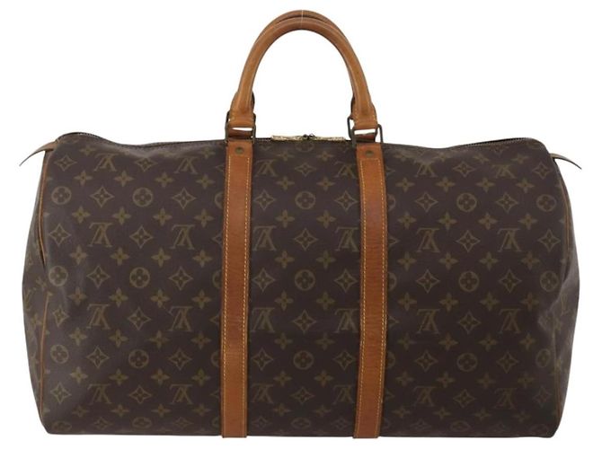LOUIS VUITTON Monogram Keepall 50 Boston Bag M41426 LV Auth 196675 Monogramma - vista 2