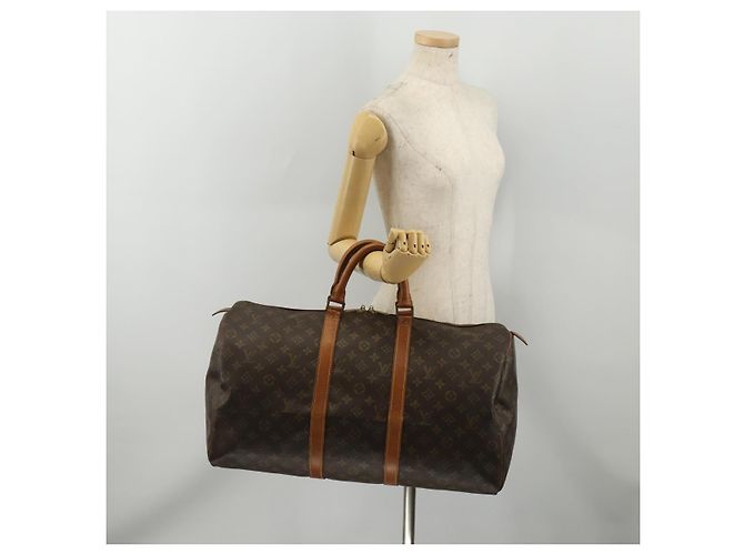 LOUIS VUITTON Monogram Keepall 50 Boston Bag M41426 LV Auth 196675 Monogramma - vista 22