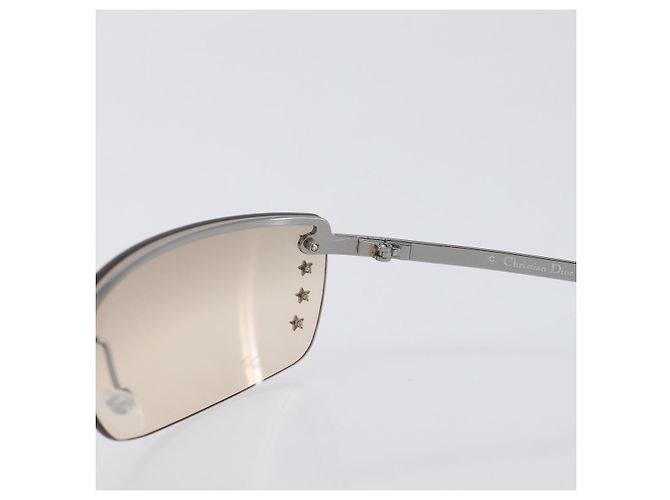 Gafas de sol Christian Dior metal Brown Auth yk20755M Castaño - vista 12