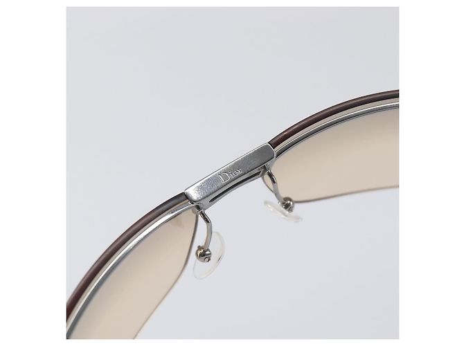 Gafas de sol Christian Dior metal Brown Auth yk20755M Castaño - vista 13