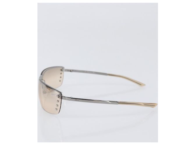 Gafas de sol Christian Dior metal Brown Auth yk20755M Castaño - vista 4
