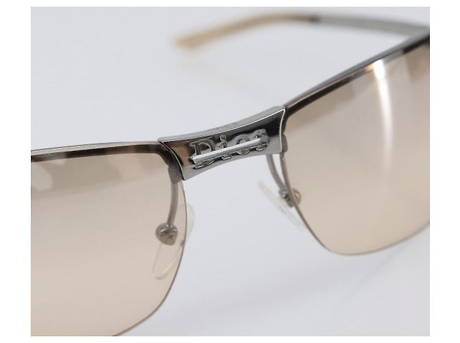 Gafas de sol Christian Dior metal Brown Auth yk20755M Castaño - vista 8