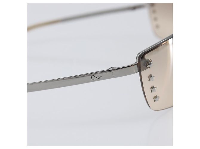 Gafas de sol Christian Dior metal Brown Auth yk20755M Castaño - vista 9