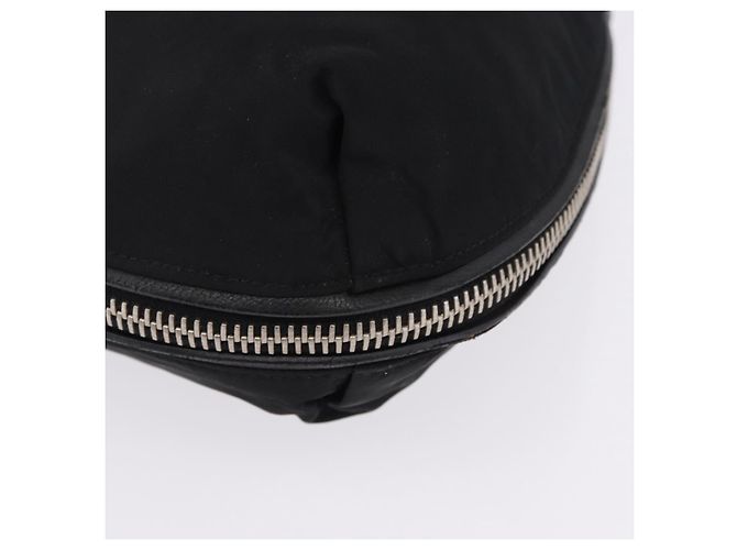 Borsa a Tracolla PRADA Nylon Nero Argento Auth 197814A - vista 14