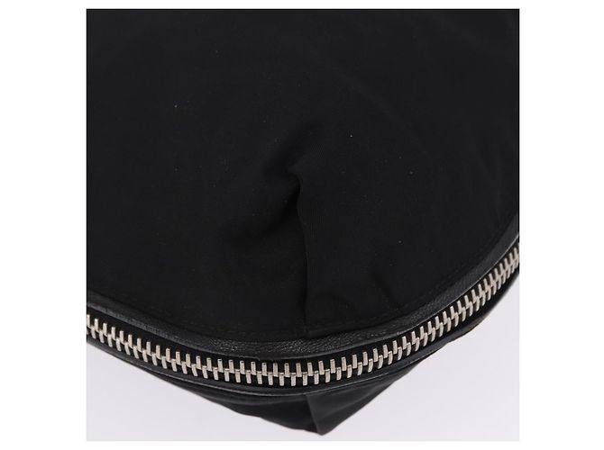 Borsa a Tracolla PRADA Nylon Nero Argento Auth 197814A - vista 16