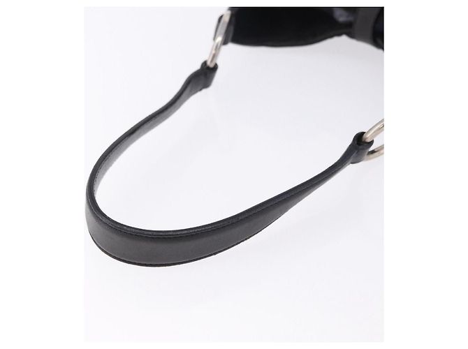 Borsa a Tracolla PRADA Nylon Nero Argento Auth 197814A - vista 7