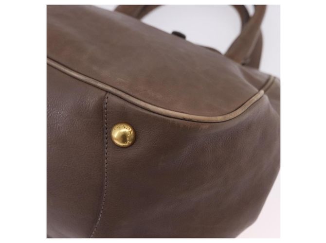 Borsa a mano PRADA in pelle 2way marrone tono oro Auth BA15297 - vista 17