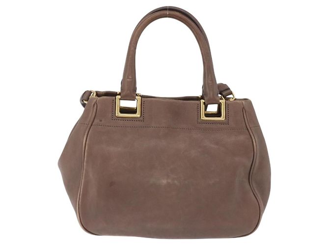 Borsa a mano PRADA in pelle 2way marrone tono oro Auth BA15297 - vista 2
