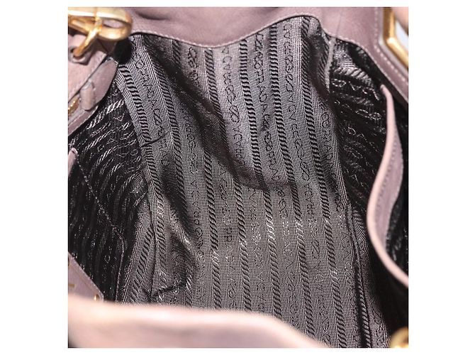 Borsa a mano PRADA in pelle 2way marrone tono oro Auth BA15297 - vista 22