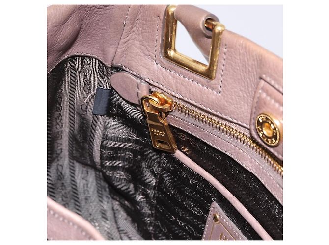 Borsa a mano PRADA in pelle 2way marrone tono oro Auth BA15297 - vista 24