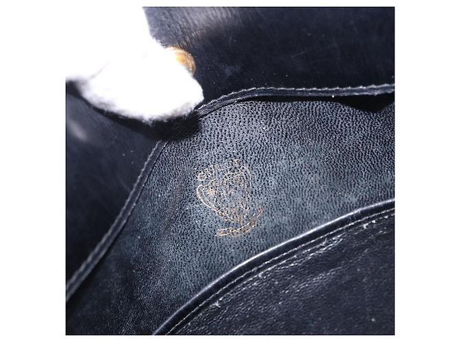 Borsa a tracolla GUCCI in pelle nera e oro Auth 199689 Nero D'oro - vista 16