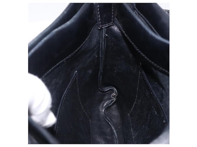 Borsa a tracolla GUCCI in pelle nera e oro Auth 199689 Nero D'oro - vista 19