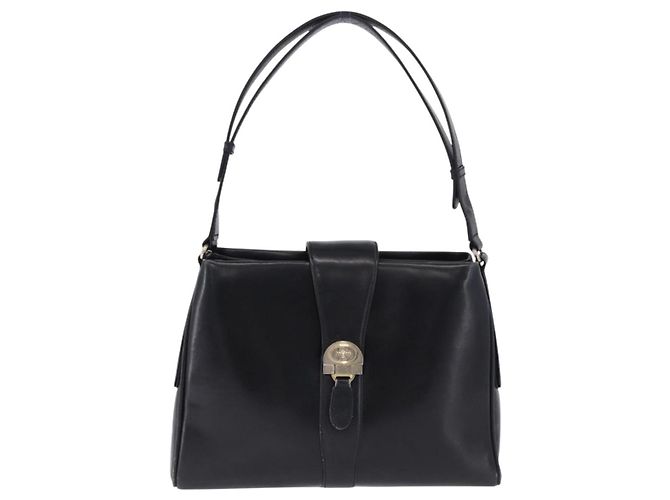 Borsa a tracolla GUCCI in pelle nera e oro Auth 199689 Nero D'oro - vista 2