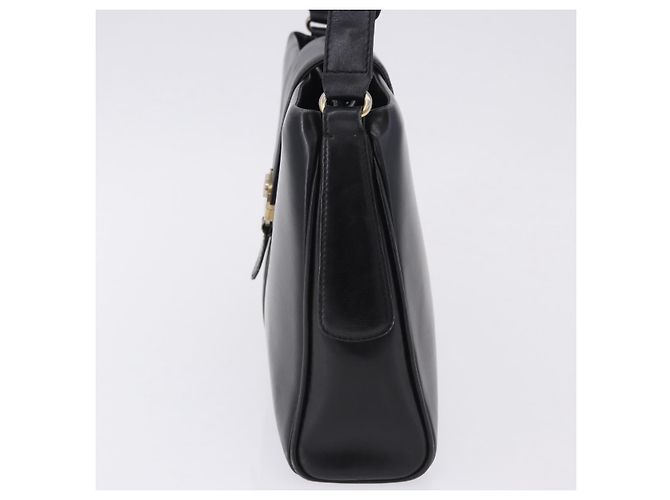Borsa a tracolla GUCCI in pelle nera e oro Auth 199689 Nero D'oro - vista 5