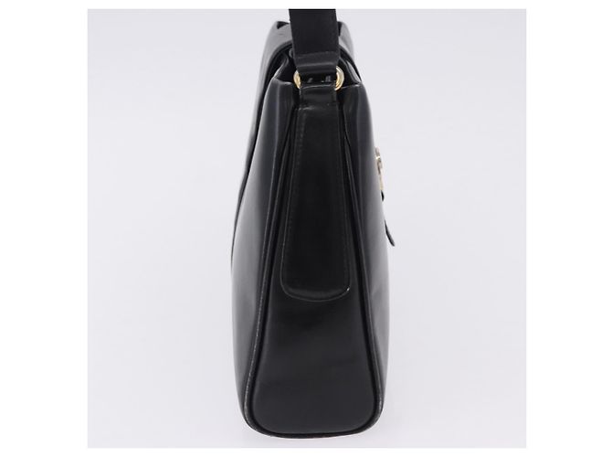 Borsa a tracolla GUCCI in pelle nera e oro Auth 199689 Nero D'oro - vista 6