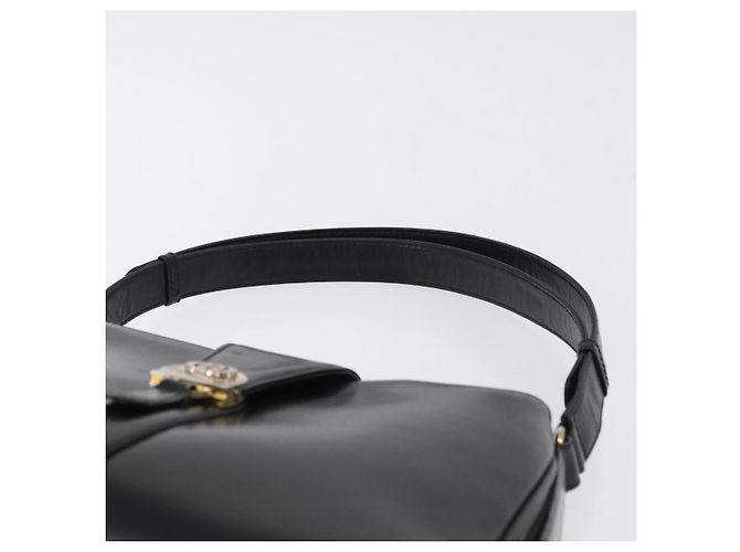 Borsa a tracolla GUCCI in pelle nera e oro Auth 199689 Nero D'oro - vista 9
