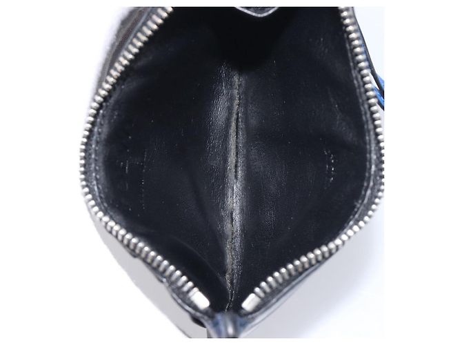 Tarjetero y monedero LOEWE William de Morgan de cuero Navy Silver Auth 200667M Plata Azul marino - vista 10