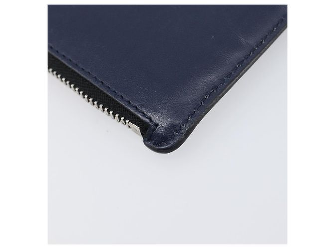Tarjetero y monedero LOEWE William de Morgan de cuero Navy Silver Auth 200667M Plata Azul marino - vista 16